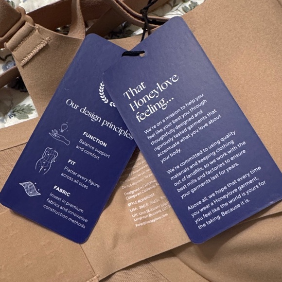 Honeylove Crossover Women's Nude Bra 36 D/DD - Picture 3 of 4